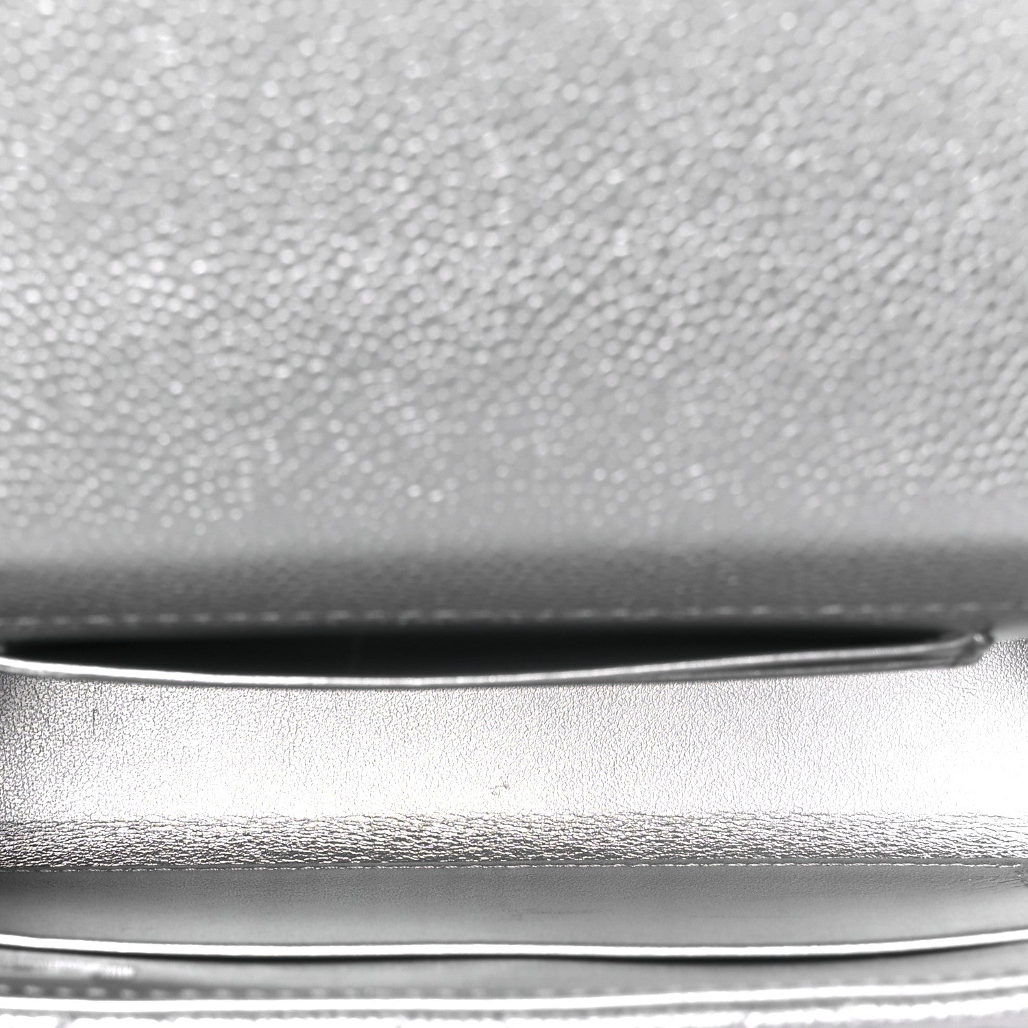 Chanel Metallic Caviar Quilted Coco Handle Clutch With Chain Silver 5 of 11