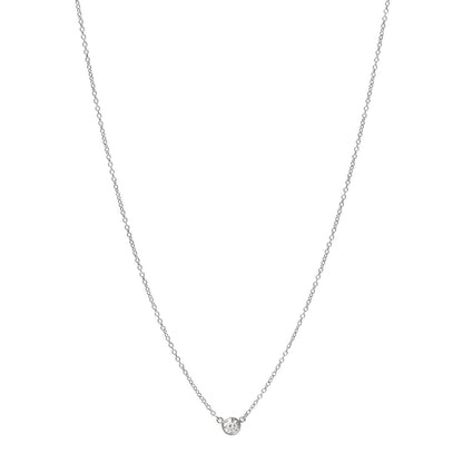 Tiffany Platinum Diamond .17ct Elsa Peretti Diamonds by the Yard Pendant Necklace 1 of 7