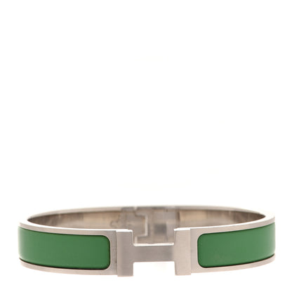 Hermes Enamel Narrow Clic Clac H Bracelet PM Vert Bengale 1 of 5