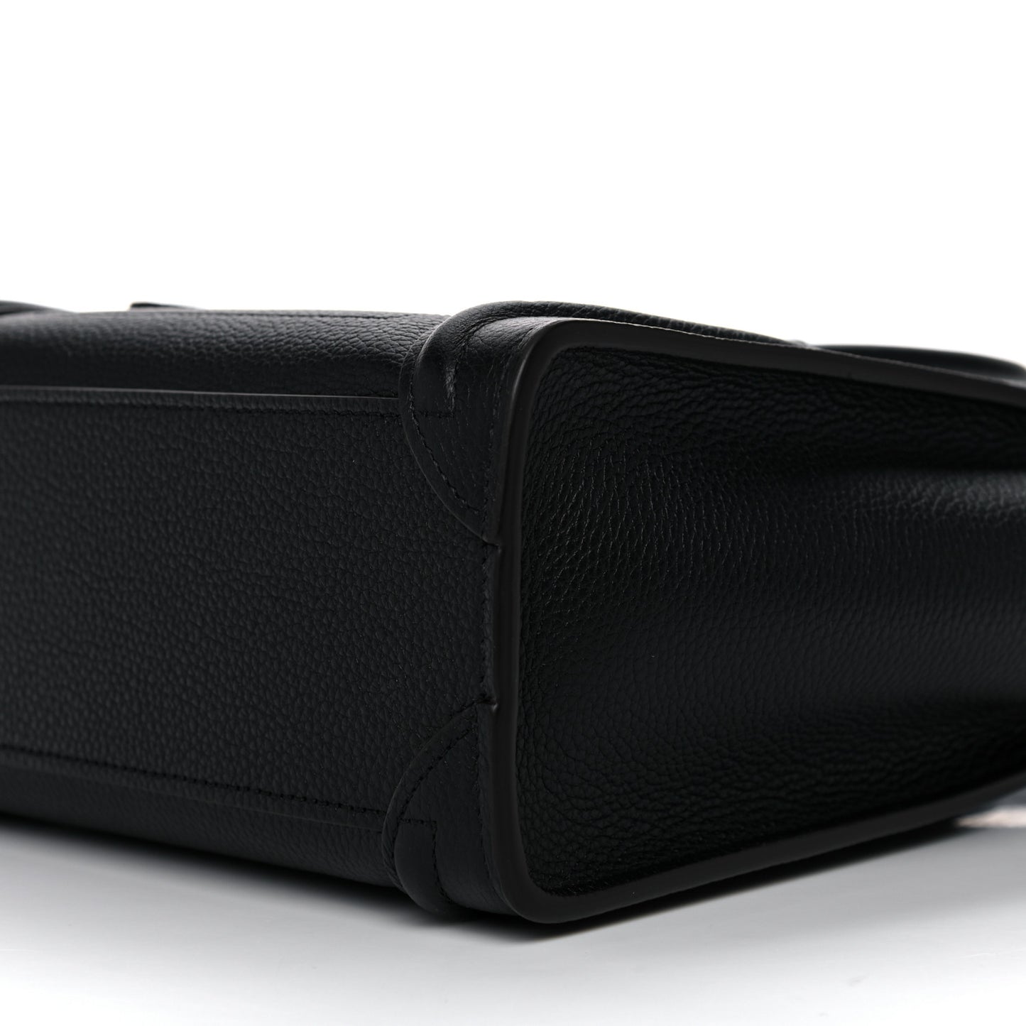 Drummed Calfskin Nano Luggage Black