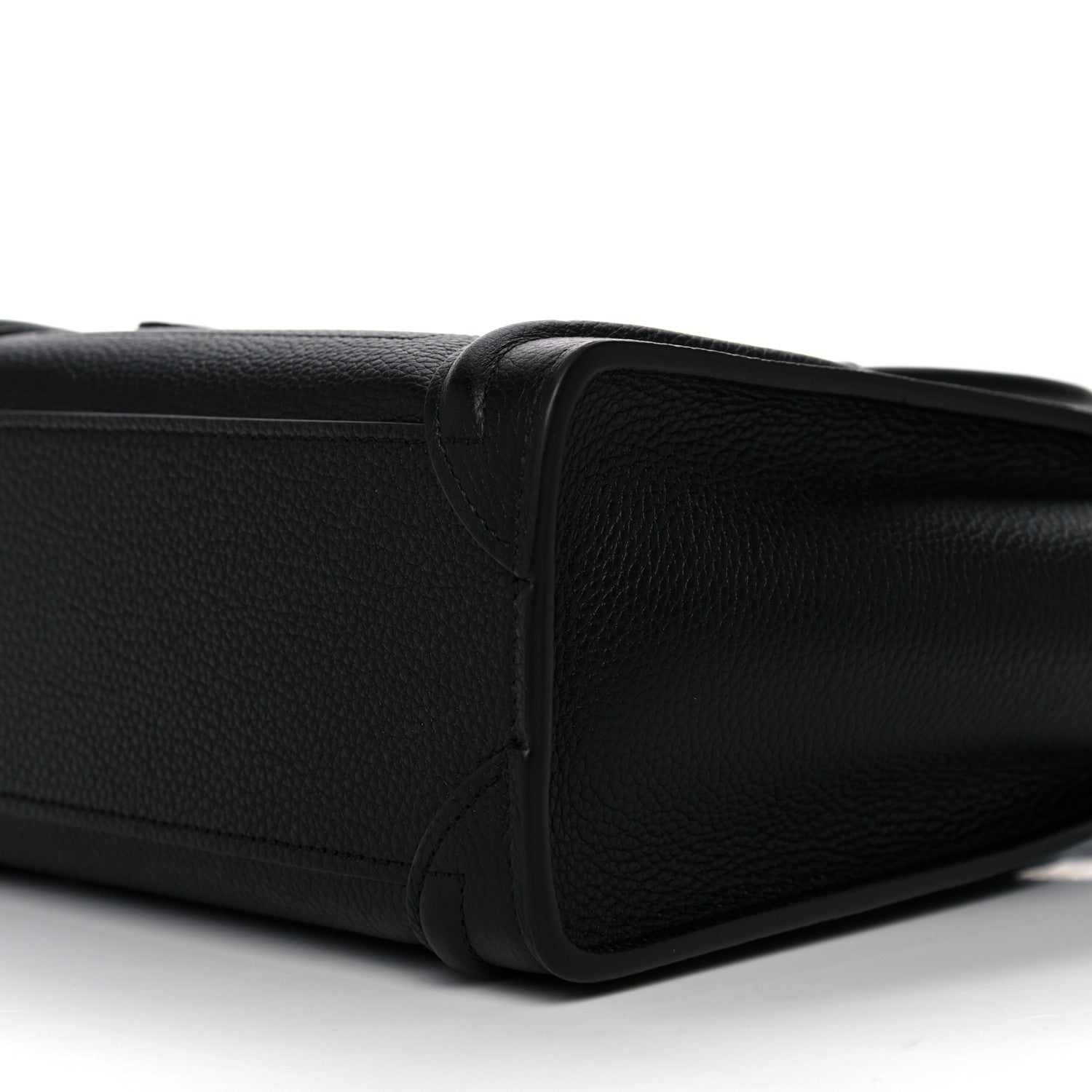 Celine Drummed Calfskin Nano Luggage Black 9 of 10