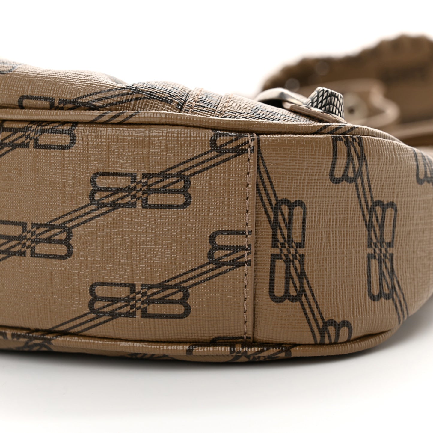 Coated Canvas BB Monogram Le Cagole Shoulder Bag XS Beige Brown