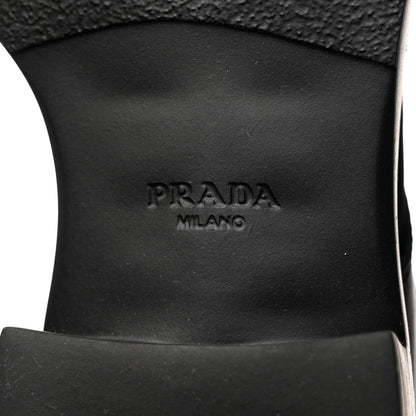 Prada Re-Nylon Spazzolato Rois Metal Triangle Logo Tall 50mm Combat Boots 37.5 Black 7 of 8