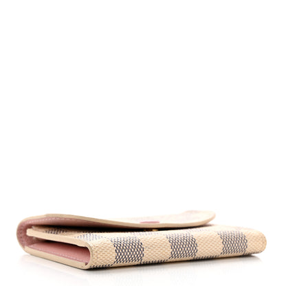 Louis Vuitton Damier Azur Rosalie Coin Purse Rose Ballerine 4 of 10