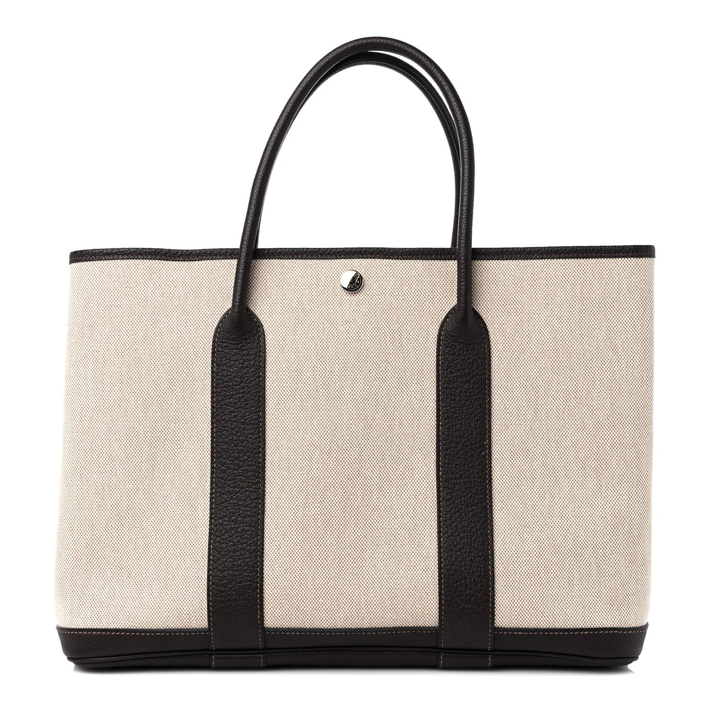 Buffle Skipper Toile Garden Party 36 MM Tote Marron Fonce