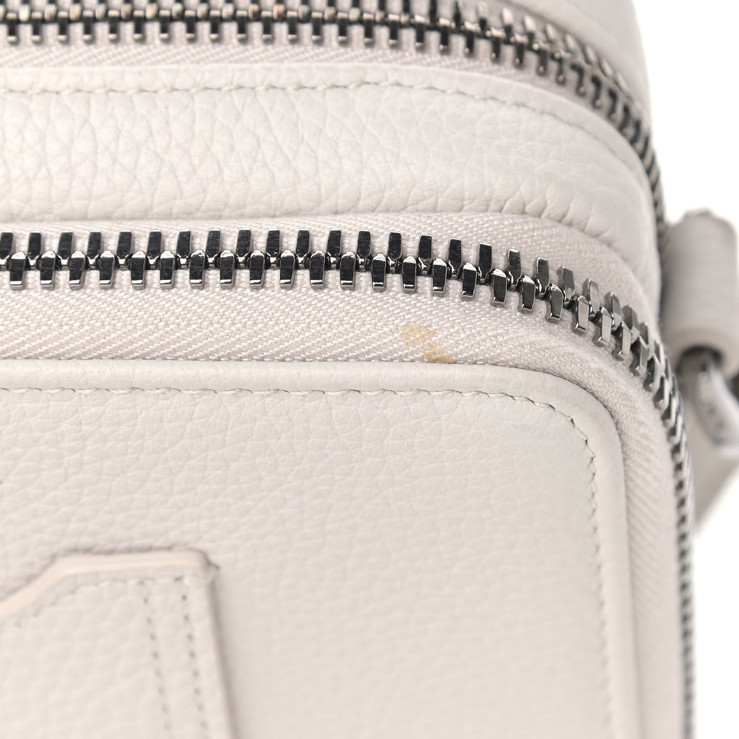 Grained Calfskin Pouch Shoulder Bag Beige