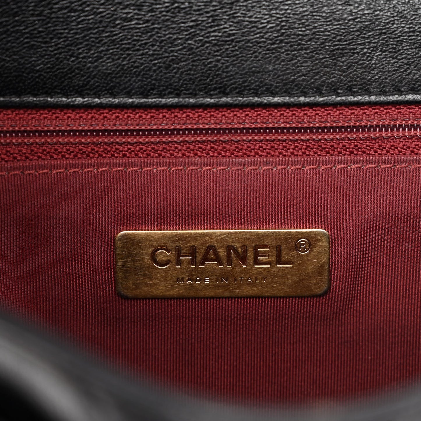 Lambskin Quilted Chain Infinity Top Handle Flap Black