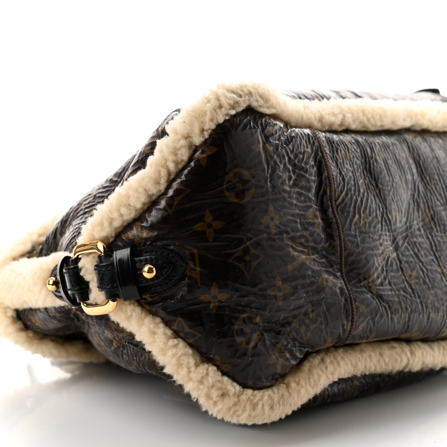 Louis Vuitton Patent Monogram Shearling Sac Thunder 8 of 10