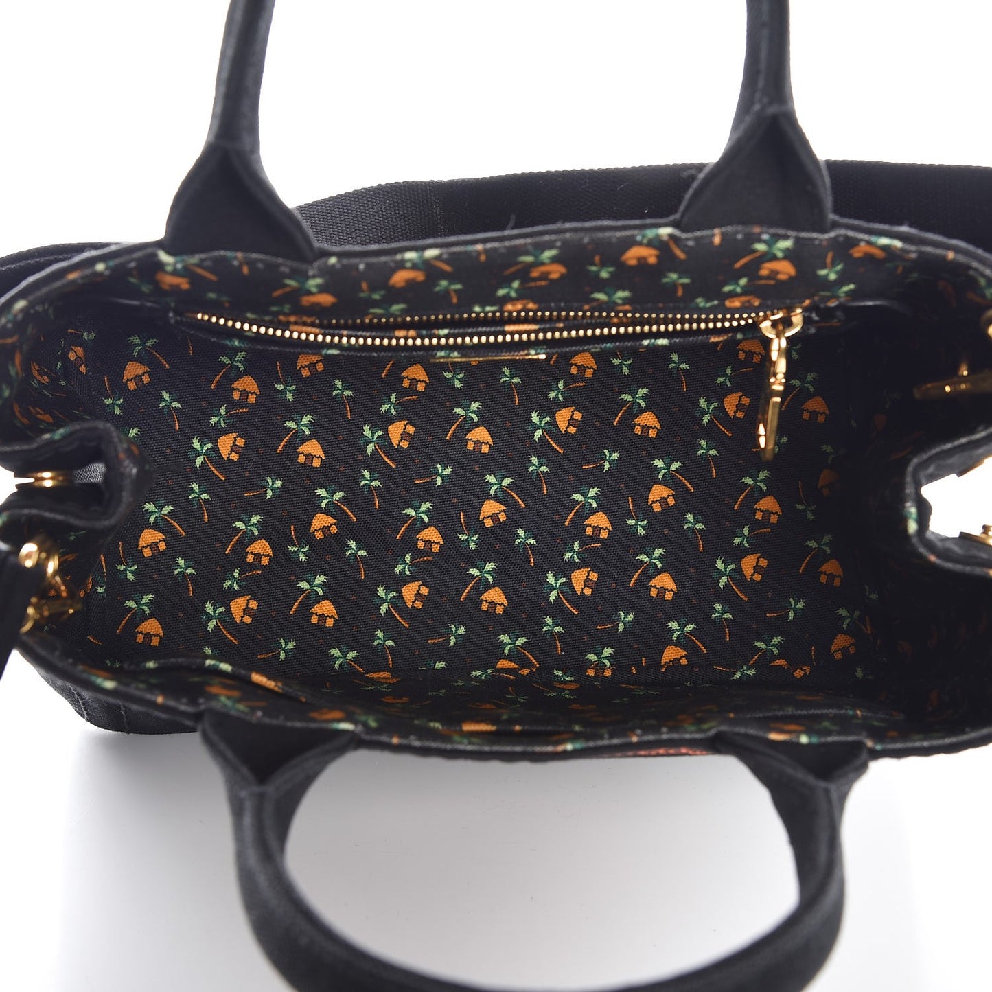 Canapa Small Logo Tote Black Arancio