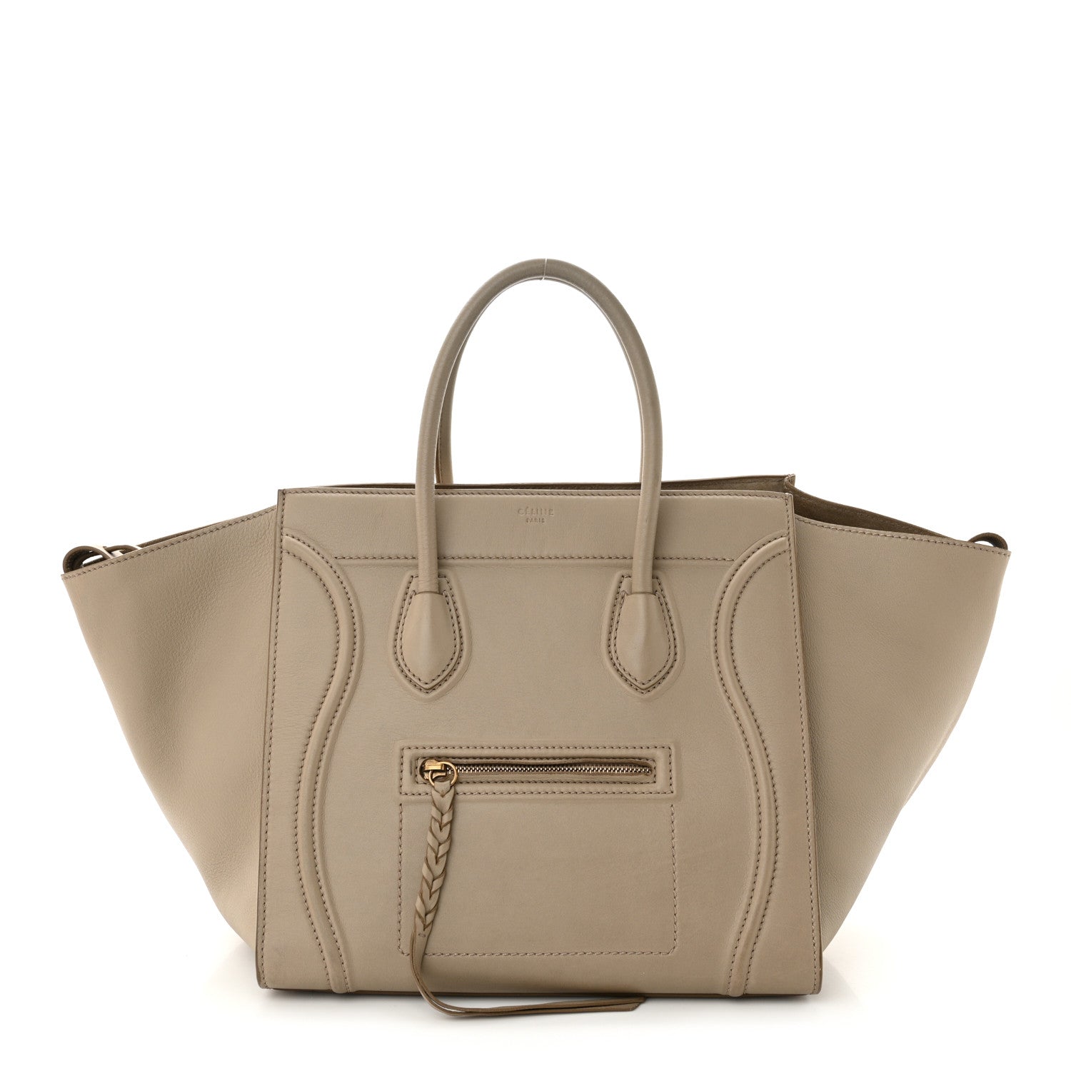 Celine Supple Calfskin Medium Phantom Luggage Beige 1 of 10