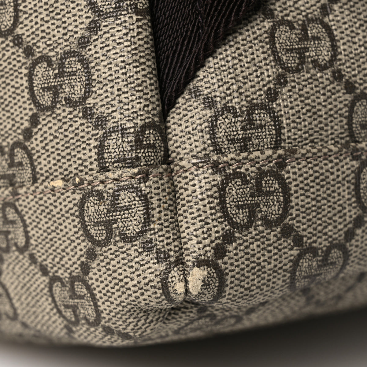 Gucci GG Supreme Monogram Medium Single Buckle Rucksack Backpack Beige Ebony Brown 17 of 17