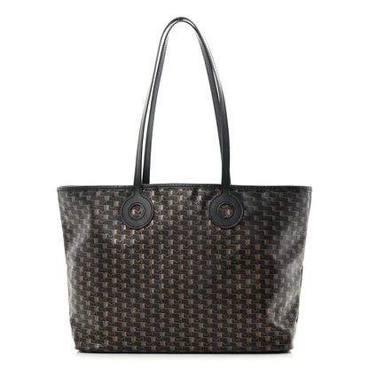 Moynat Grained Calfskin Canvas 1920 Oh! Tote Ruban MM Carbon Bronze 1 of 17
