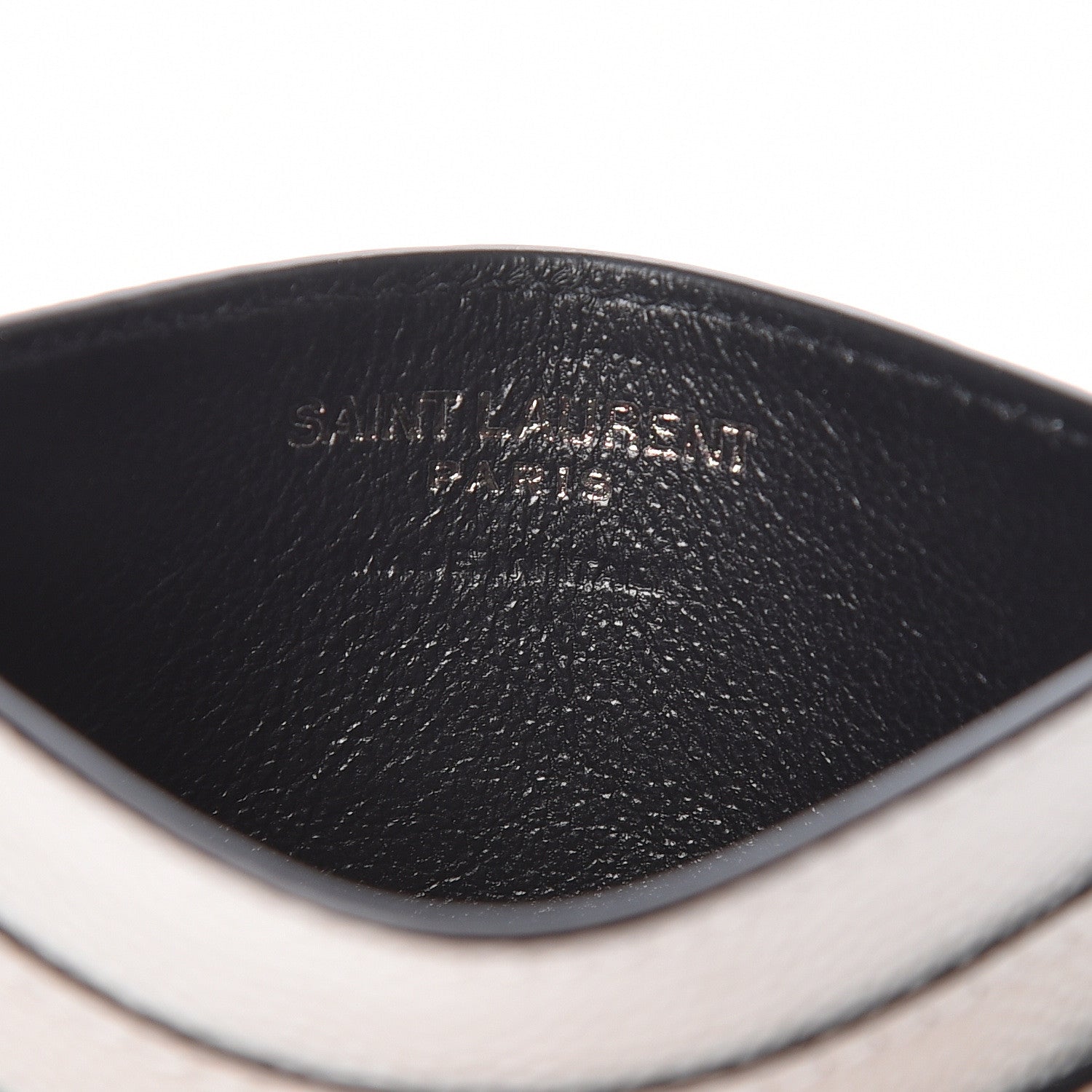 Saint Laurent Grain De Poudre Geo Print Card Case White Black 6 of 8