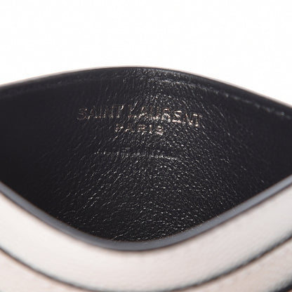 Saint Laurent Grain De Poudre Geo Print Card Case White Black 6 of 8