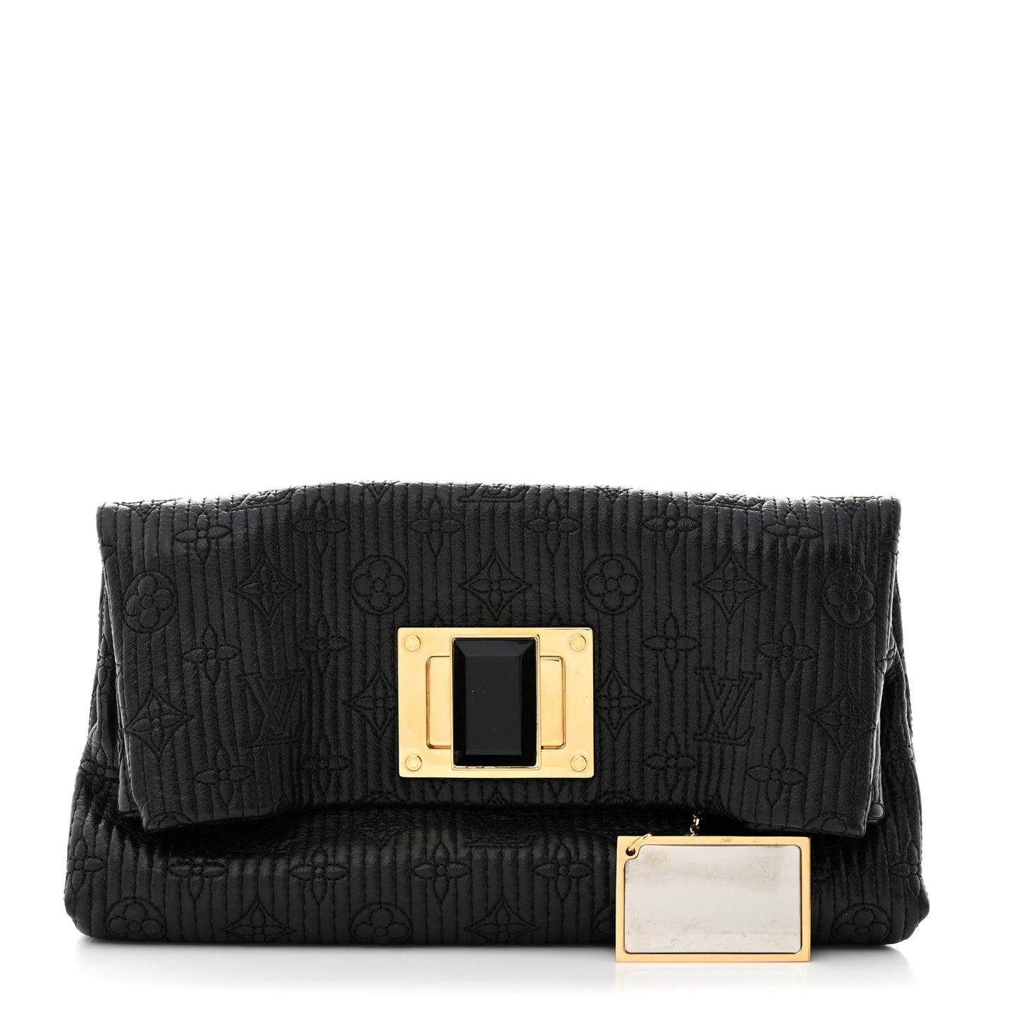 Calfskin Quilted Monogram Altair Clutch Black