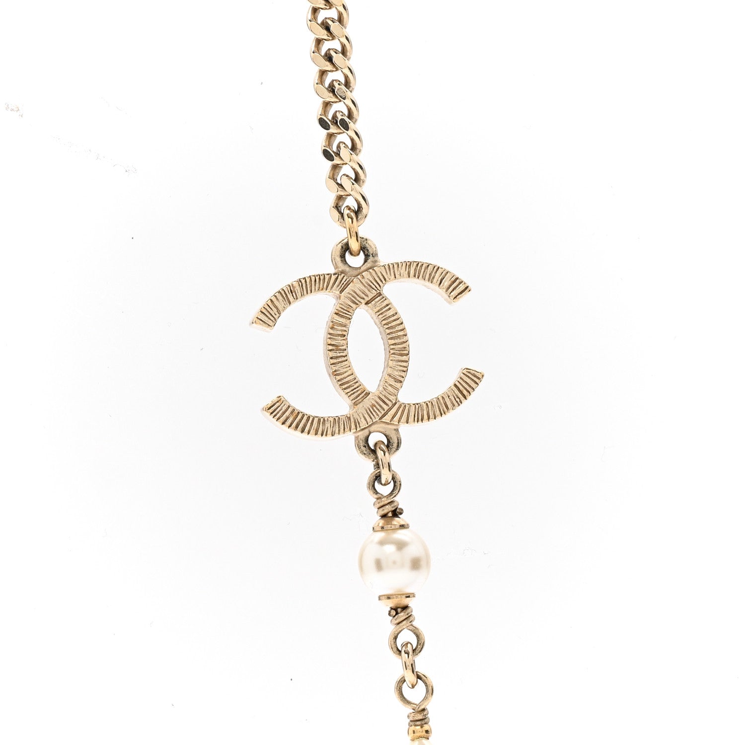 Chanel Pearl CC Star Long Necklace Gold 4 of 8