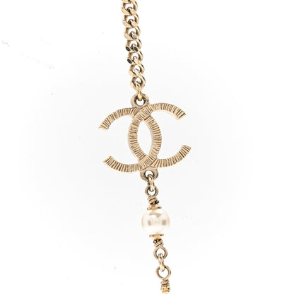 Chanel Pearl CC Star Long Necklace Gold 4 of 8