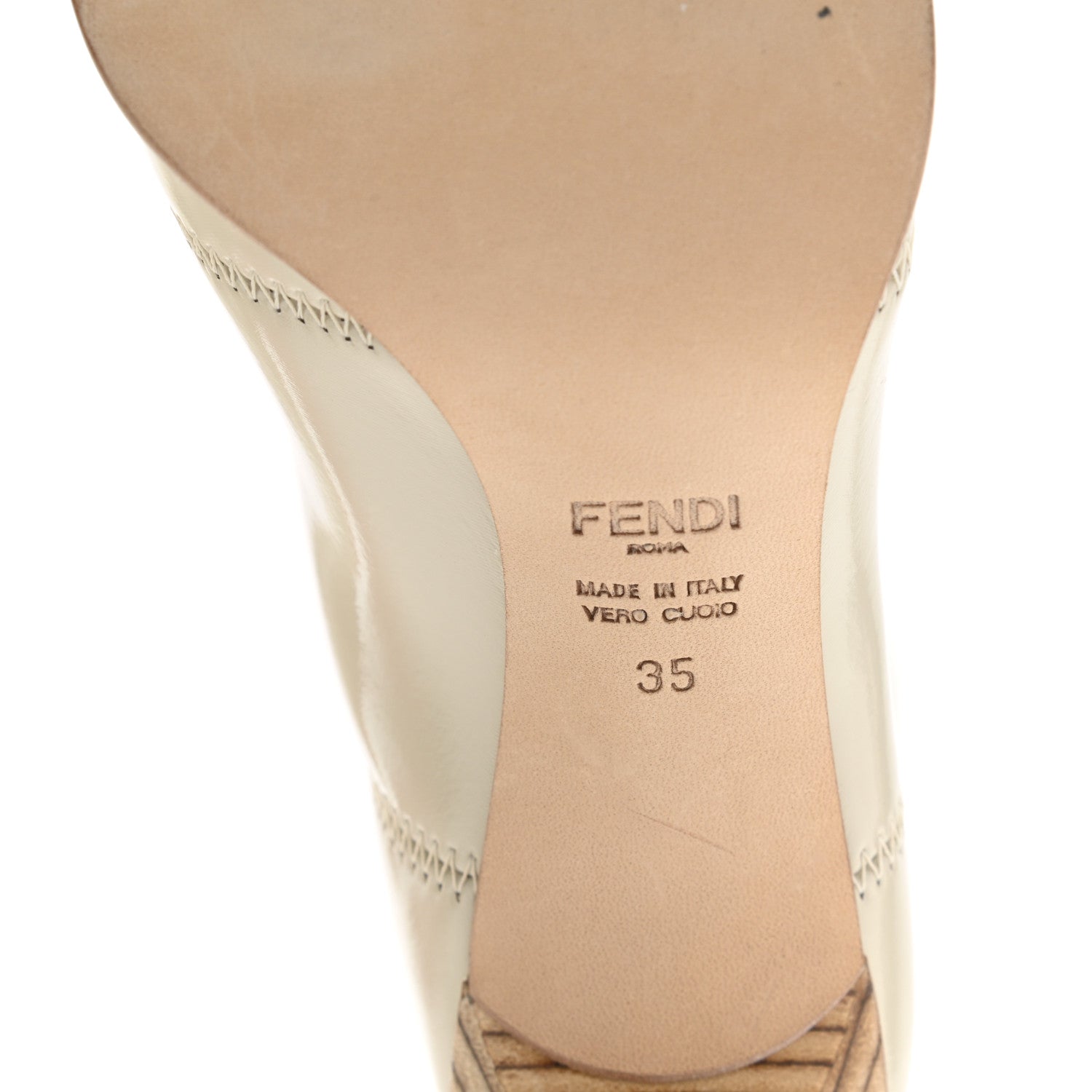 Fendi Glossy Neoprene FFrame Ankle Boots 35 Pietra 6 of 7