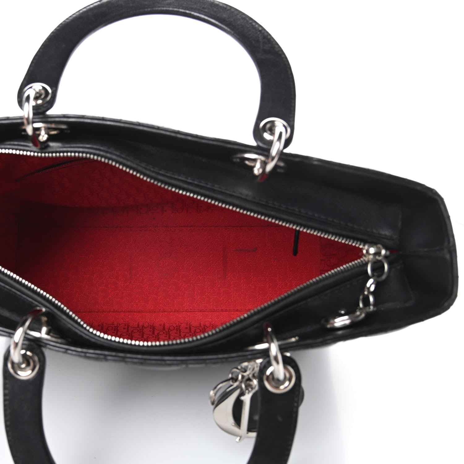 Christian Dior Lambskin Cannage Large Lady Dior Black 5 of 16