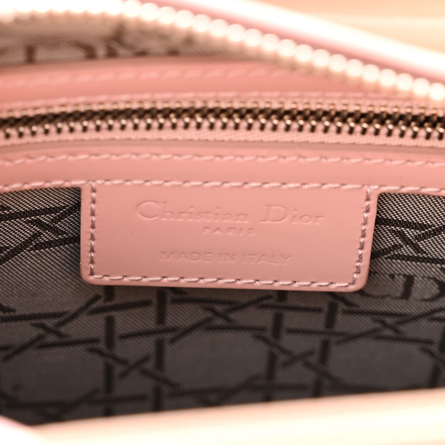 Patent Cannage Medium Lady Dior Pink