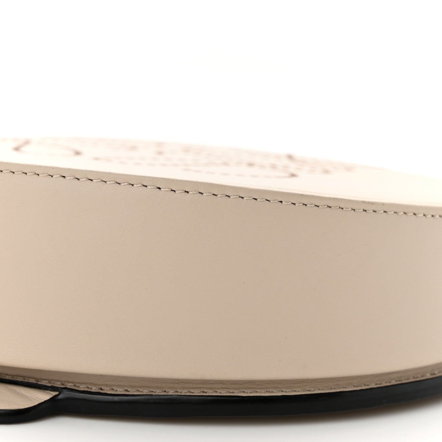 Loewe Buffed Calfskin Logo Embossed Small Heel Pouch Light Oat Tan 10 of 12