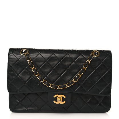 Chanel Lambskin Quilted Medium Double Flap Black 1 of 9