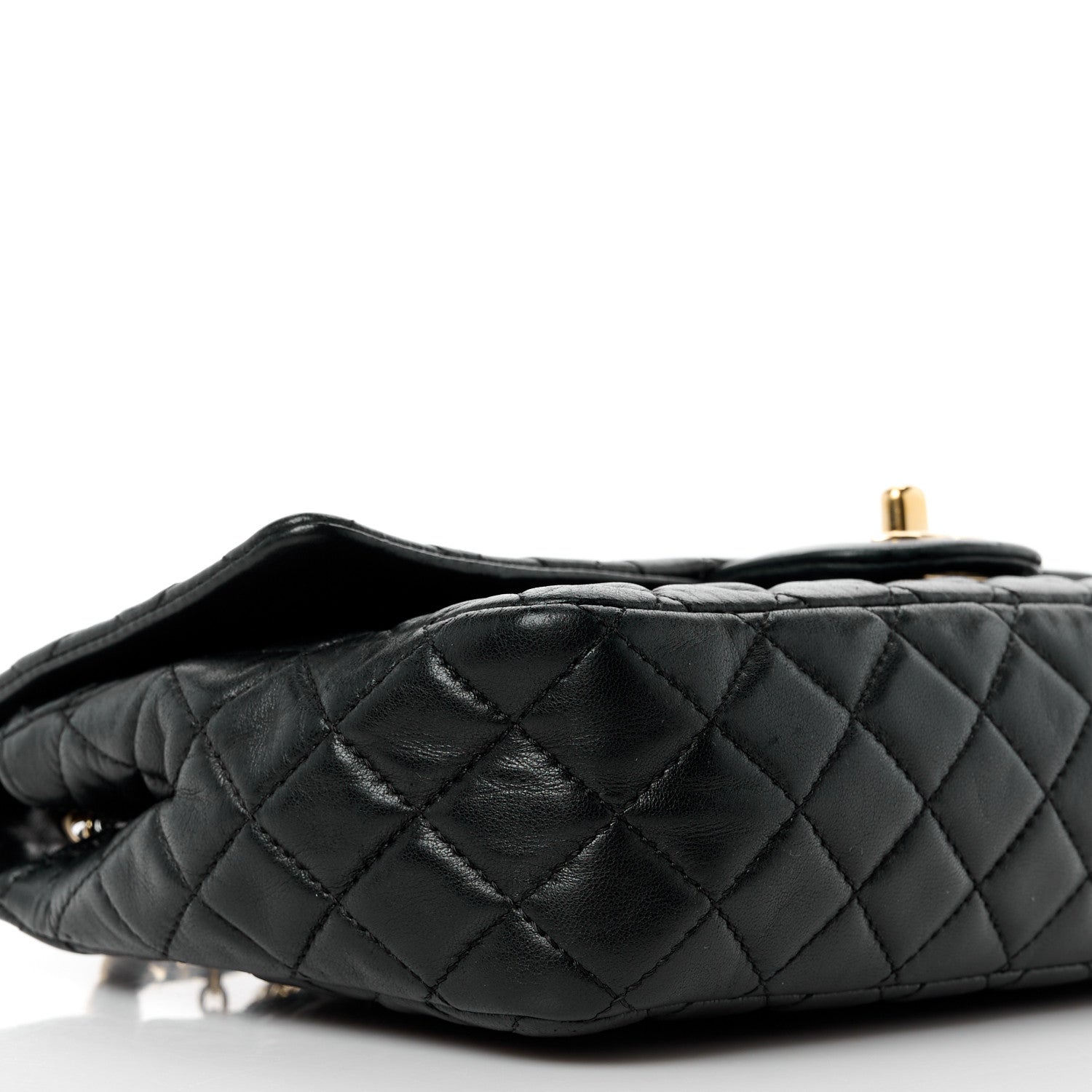 Chanel Lambskin Quilted Valentine Charms Medium Single Flap Black 10 of 12