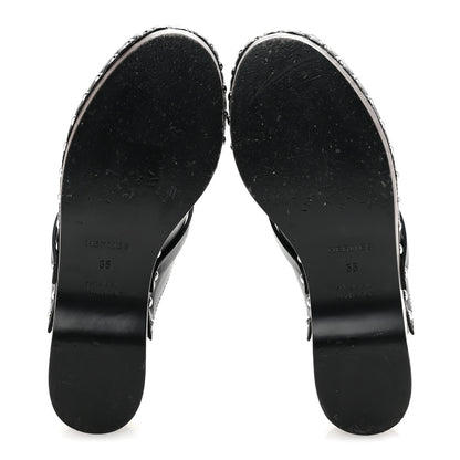Hermes Calfskin Carlotta Mules 35 Black 6 of 10