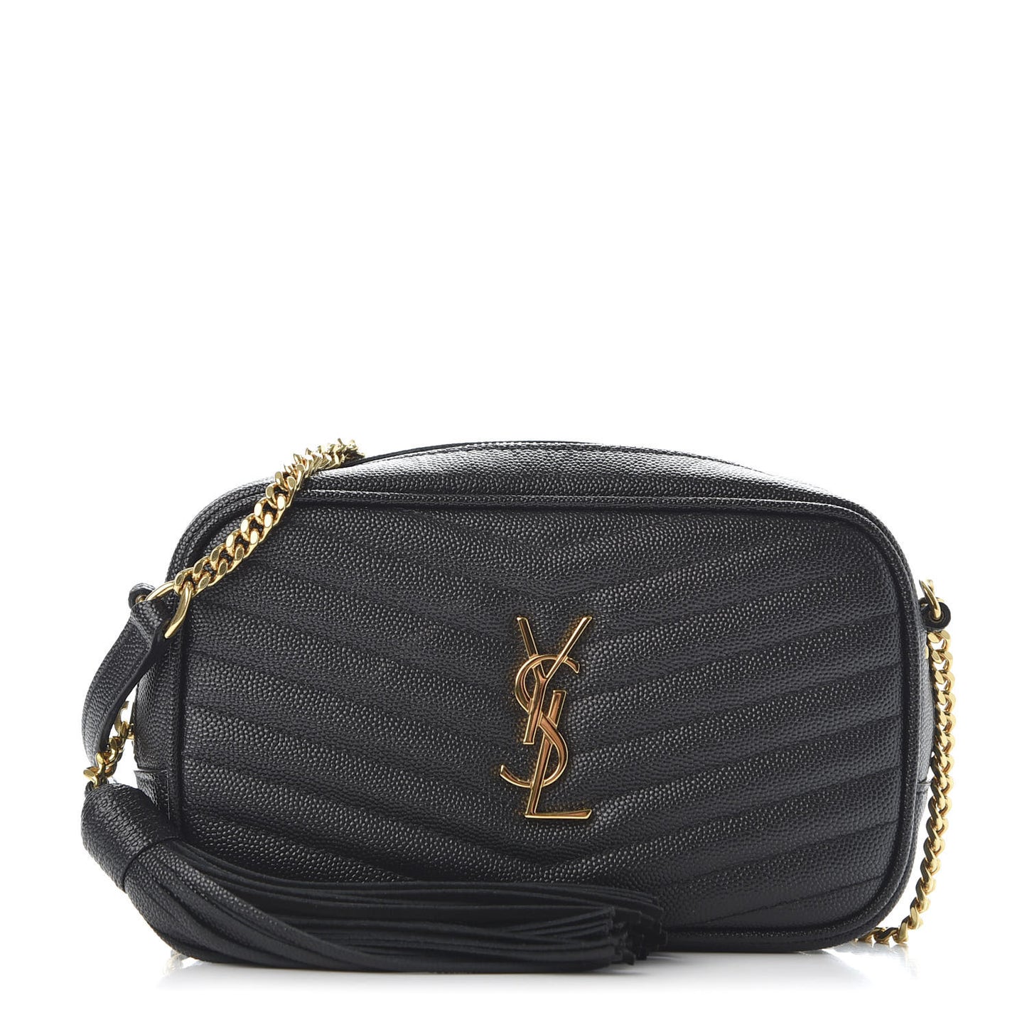 Grain De Poudre Matelasse Monogram Mini Lou Camera Bag Black