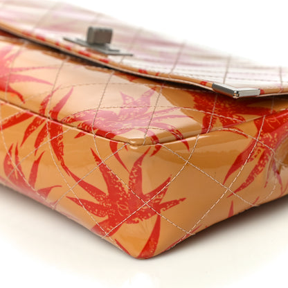 Chanel Patent Quilted Floral Printed 2.55 Reissue 225 Flap Orange 15 of 17