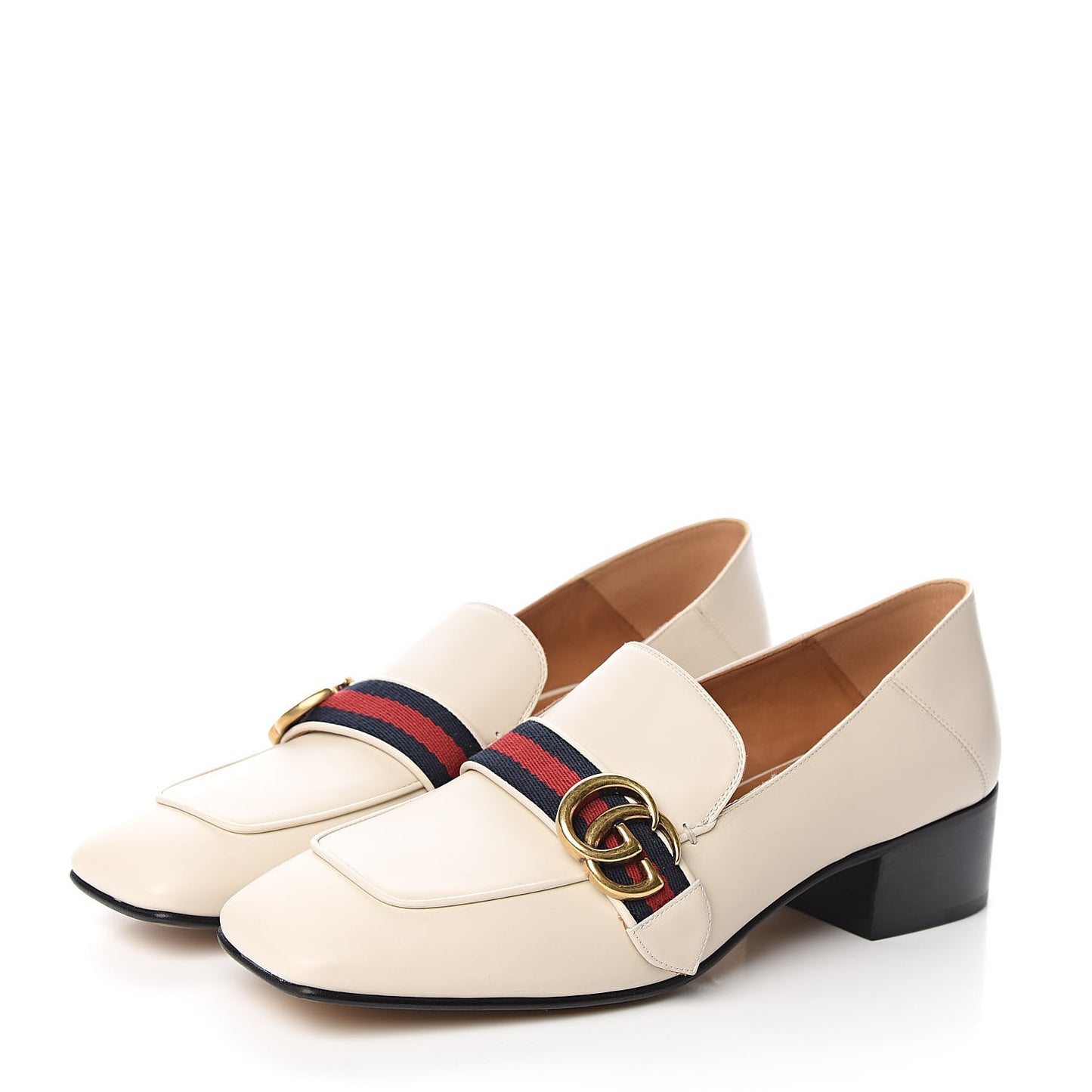 Calfskin Web Peyton Loafers 40 Mystic White