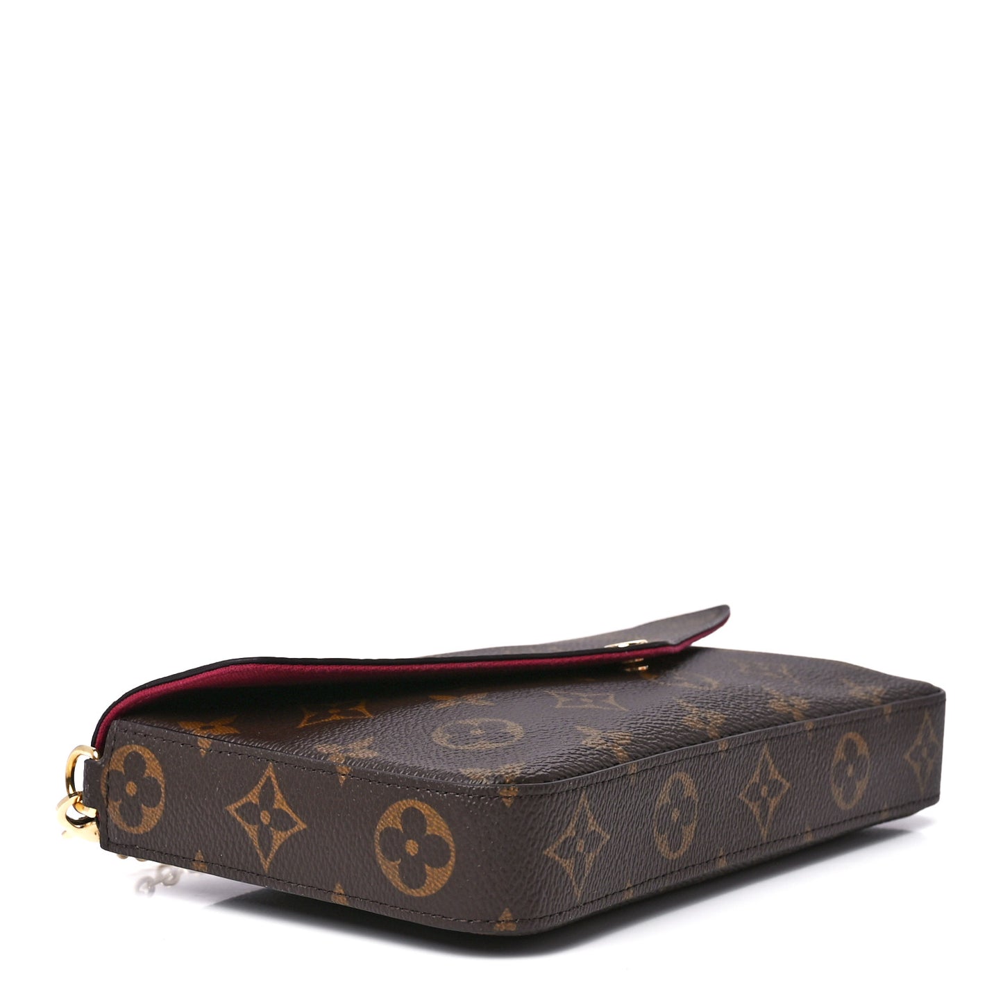 Monogram Pochette Felicie Chain Wallet Fuchsia