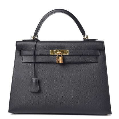 Hermes Epsom Kelly Sellier 32 Black 1 of 45