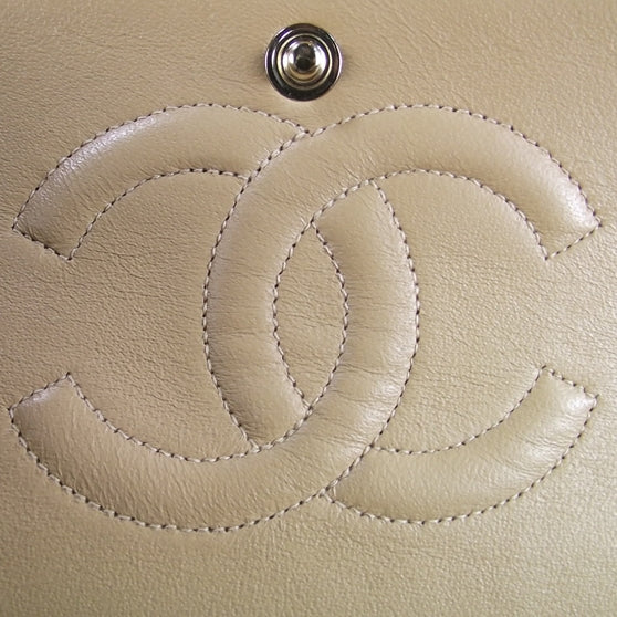 Chanel Lambskin Medium Double Flap Beige 7 of 10