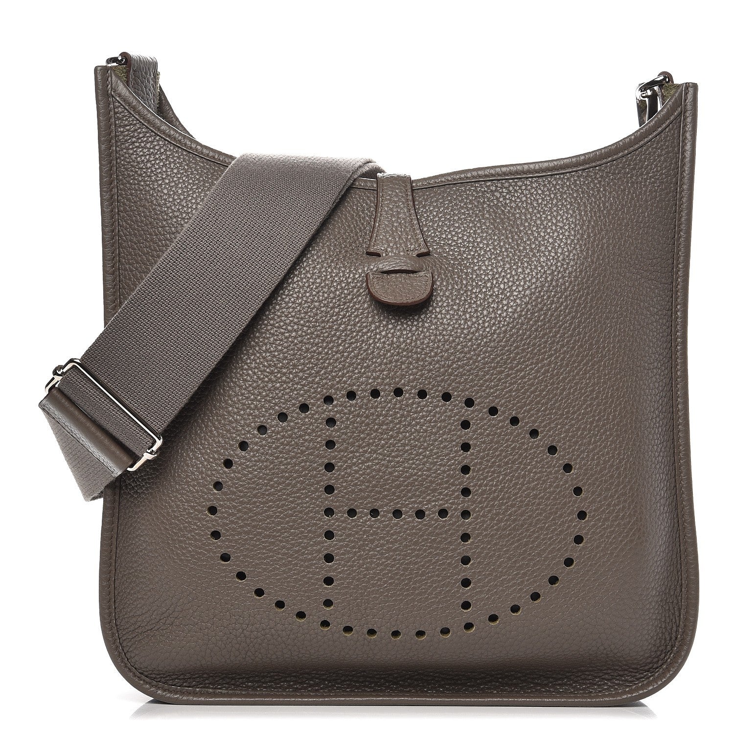 Hermes Taurillon Clemence Evelyne III PM Etain 1 of 9
