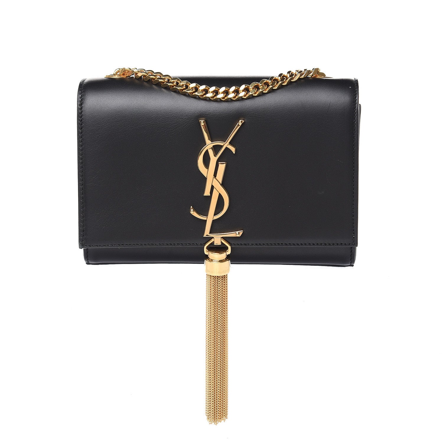 Saint Laurent Calfskin Small Classic Monogram Kate Tassel Satchel Black 1 of 11