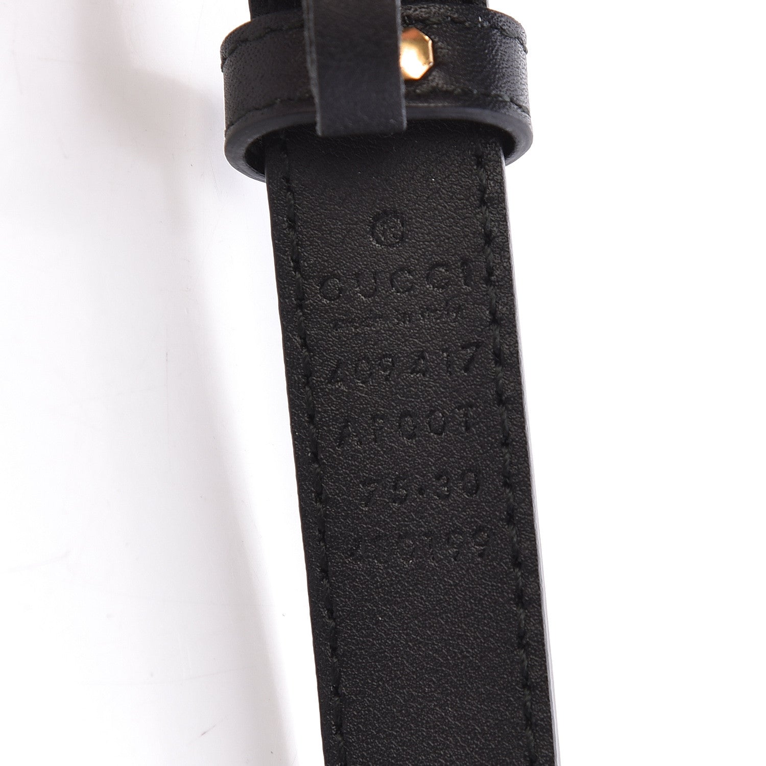 Gucci Calfskin Double G 20mm Belt 75 30 Black 4 of 6