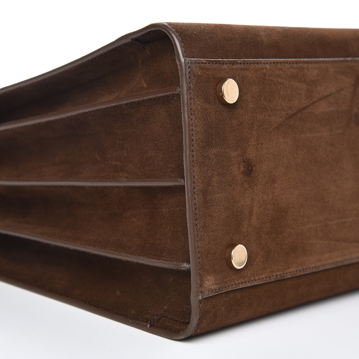 Saint Laurent Suede Calfskin Small Sac De Jour Military Brown 7 of 11