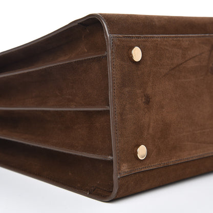 Saint Laurent Suede Calfskin Small Sac De Jour Military Brown 7 of 11