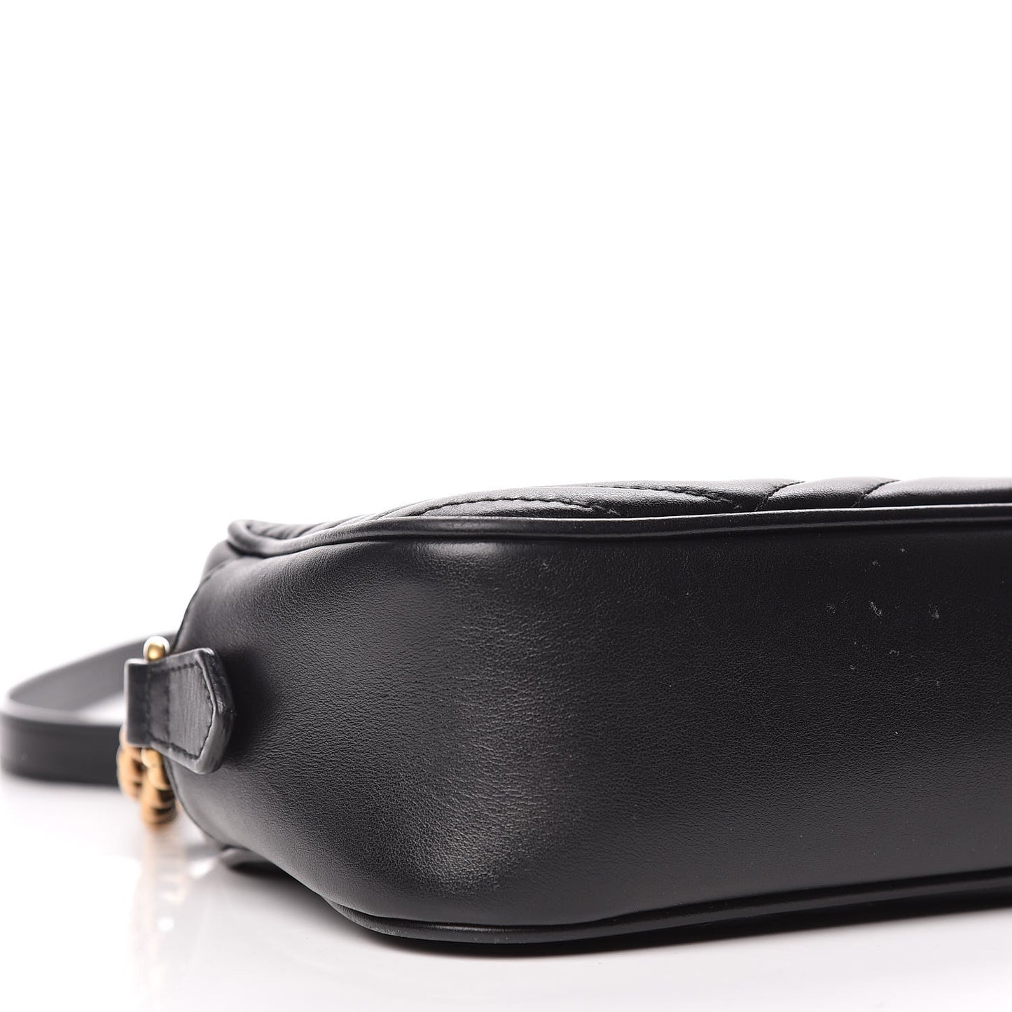 Calfskin Matelasse Small GG Marmont Chain Shoulder Bag Black