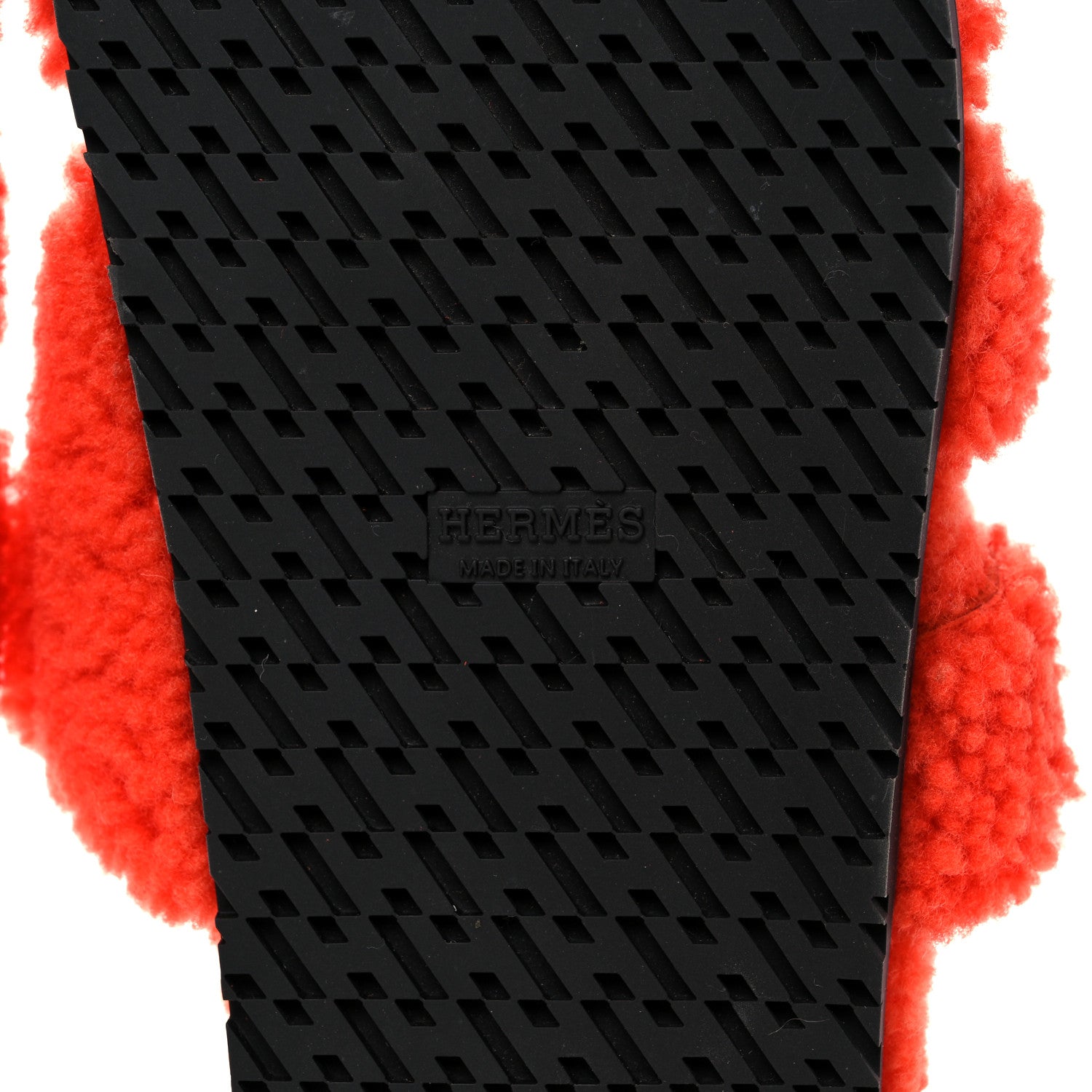 Hermes Woolskin Womens Chypre Sandals 38.5 Orange 6 of 8