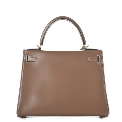 Hermes Tadelakt Kelly Retourne 28 Etoupe 5 of 36