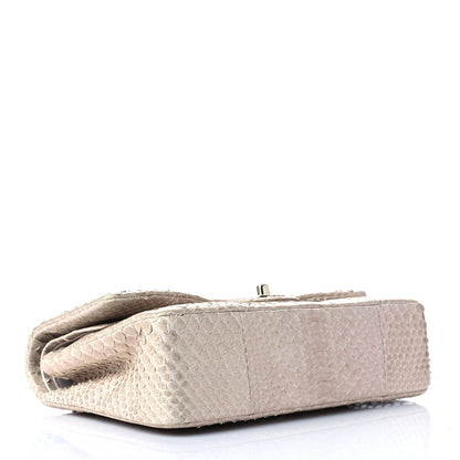 Chanel Metallic Python Medium Double Flap Light Beige 4 of 11