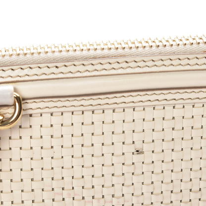 Burberry Bridle Calfskin Woven Alma Clutch White 6 of 13