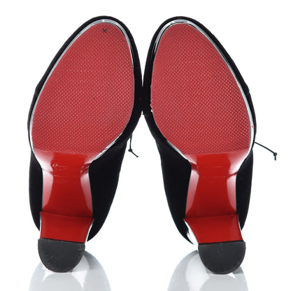 Christian Louboutin Velvet Mariposa Ankle Boots 37 Black 7 of 17
