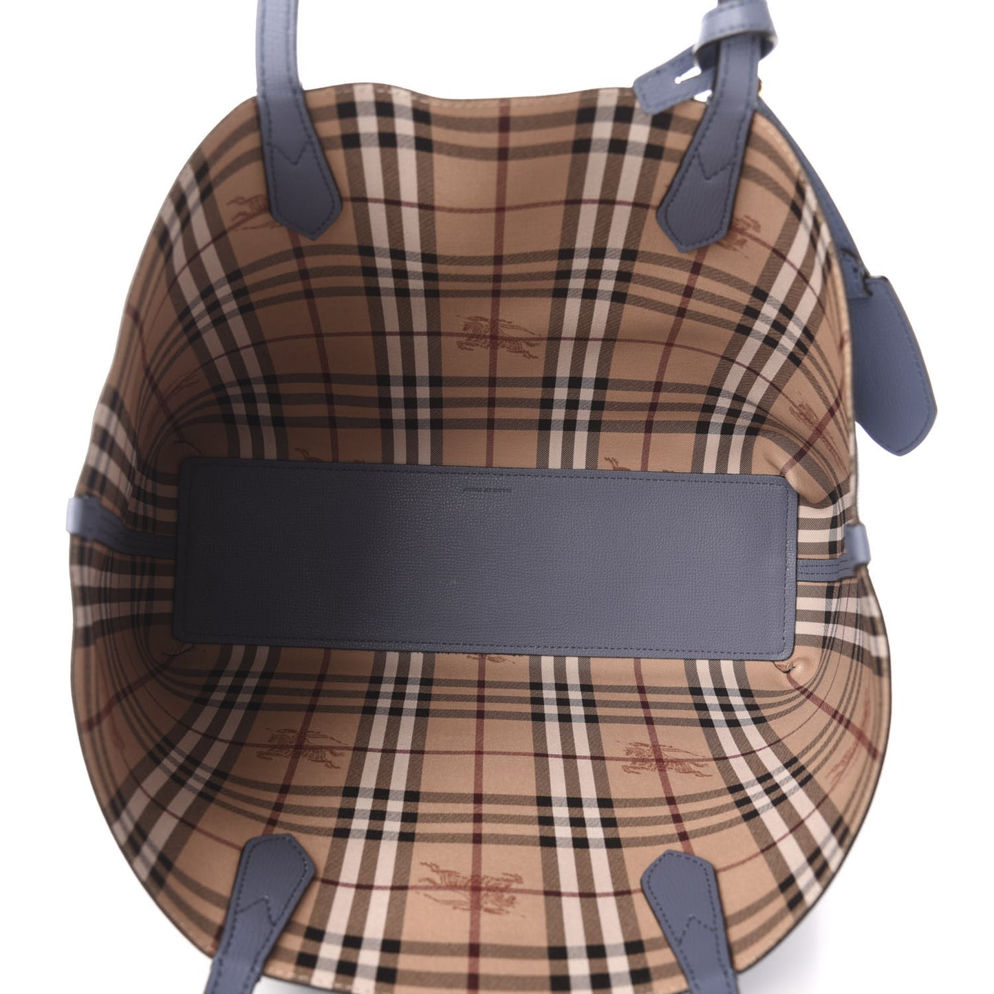 Calfskin Haymarket Check Medium Reversible Tote Blue