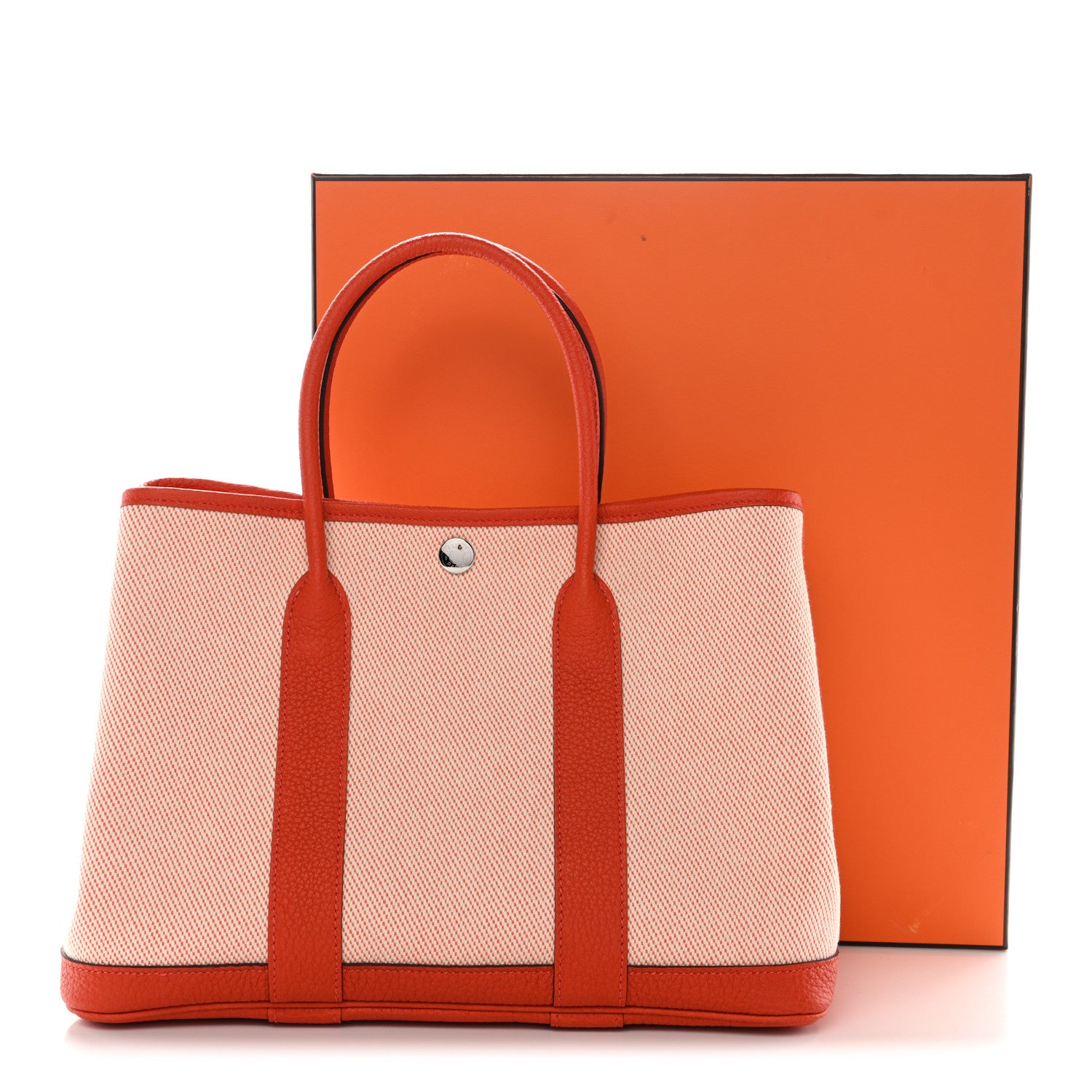 Hermes Toile Negonda Garden Party 30 TPM Ecru Orange Poppy 9 of 9