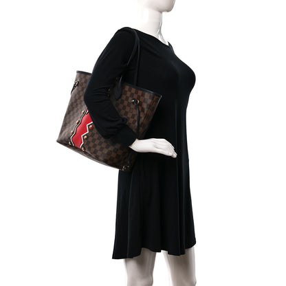 Louis Vuitton Damier Ebene Karakoram Neverfull MM 3 of 9