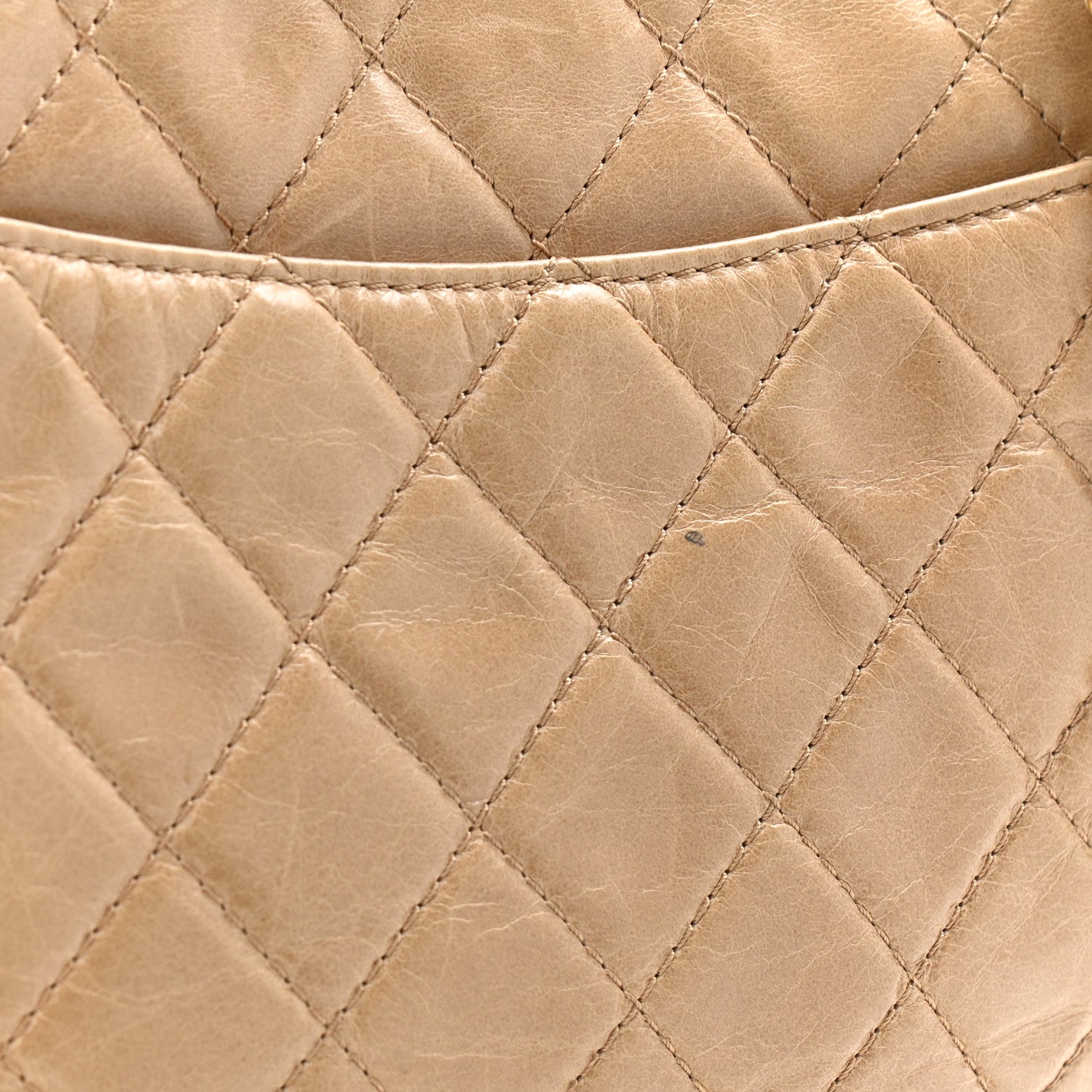 Chanel Glazed Calfskin Quilted Medium Bubble CC Flap Beige 11 of 12