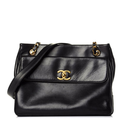Chanel Lambskin Flap Shoulder Bag Black 1 of 10